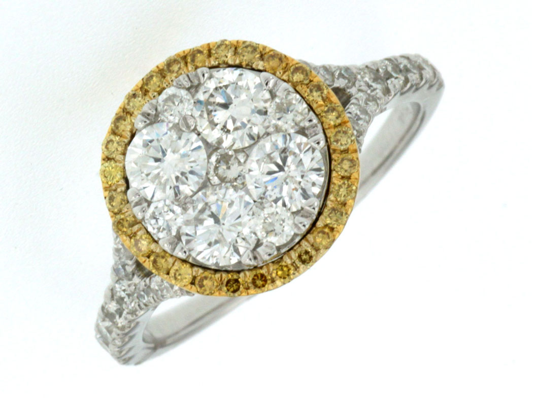 YELLOW DIAMOND & DIAMOND RING