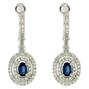 SAPPHIRE & DIAMOND EARRING