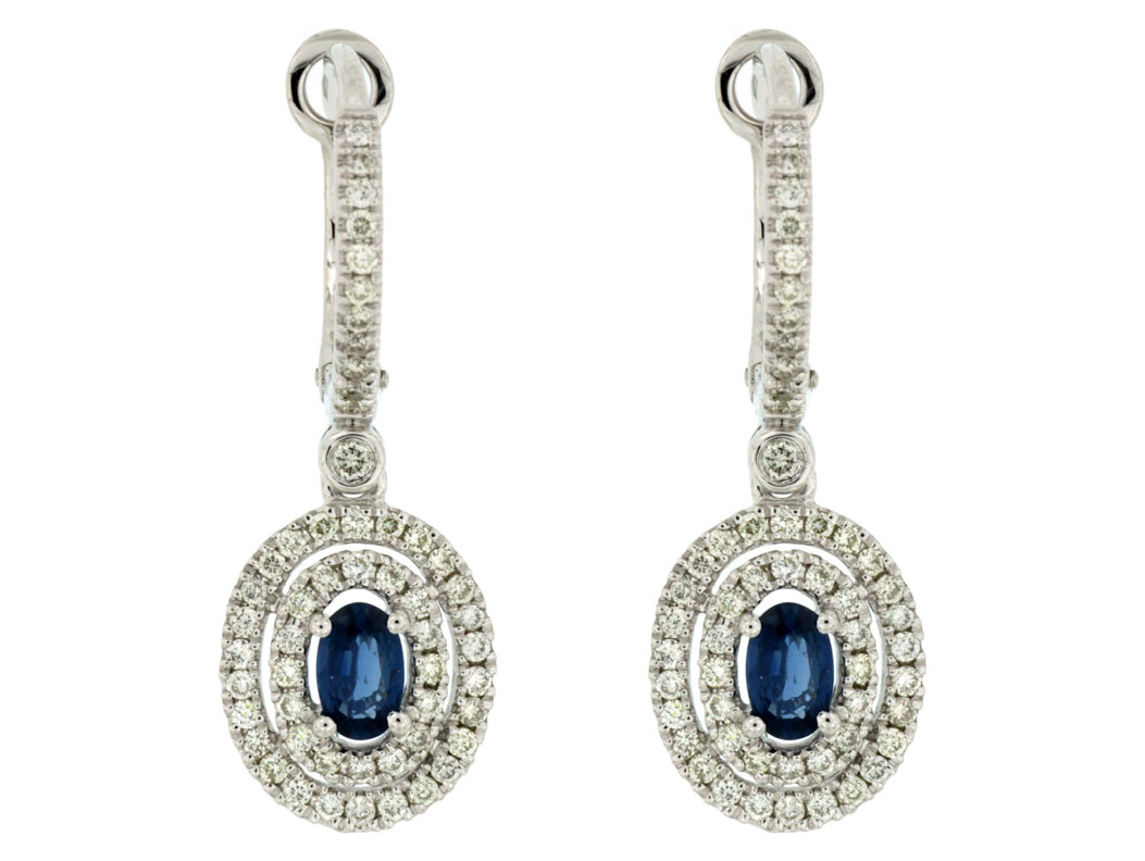 SAPPHIRE & DIAMOND EARRING