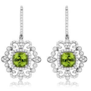 PERIDOT & DIAMOND EARRING