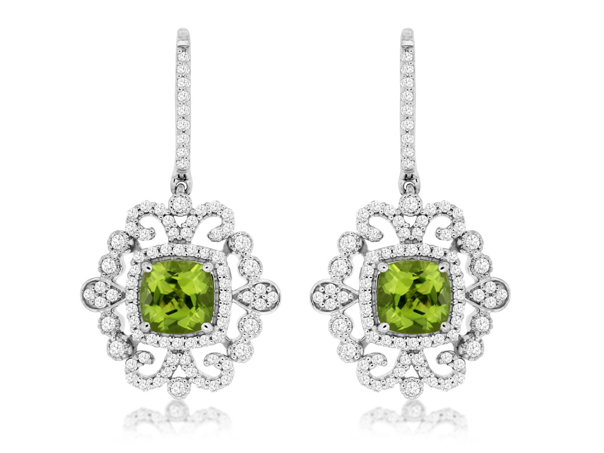 PERIDOT & DIAMOND EARRING