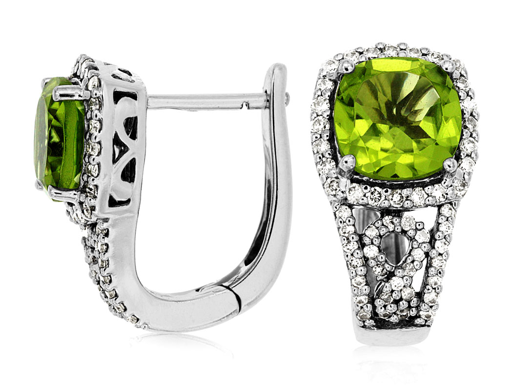 PERIDOT & DIAMOND EARRING