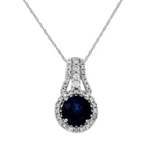 SAPPHIRE & DIAMOND PENDANT