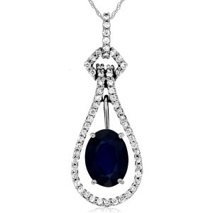 SAPPHIRE & DIAMOND PENDANT