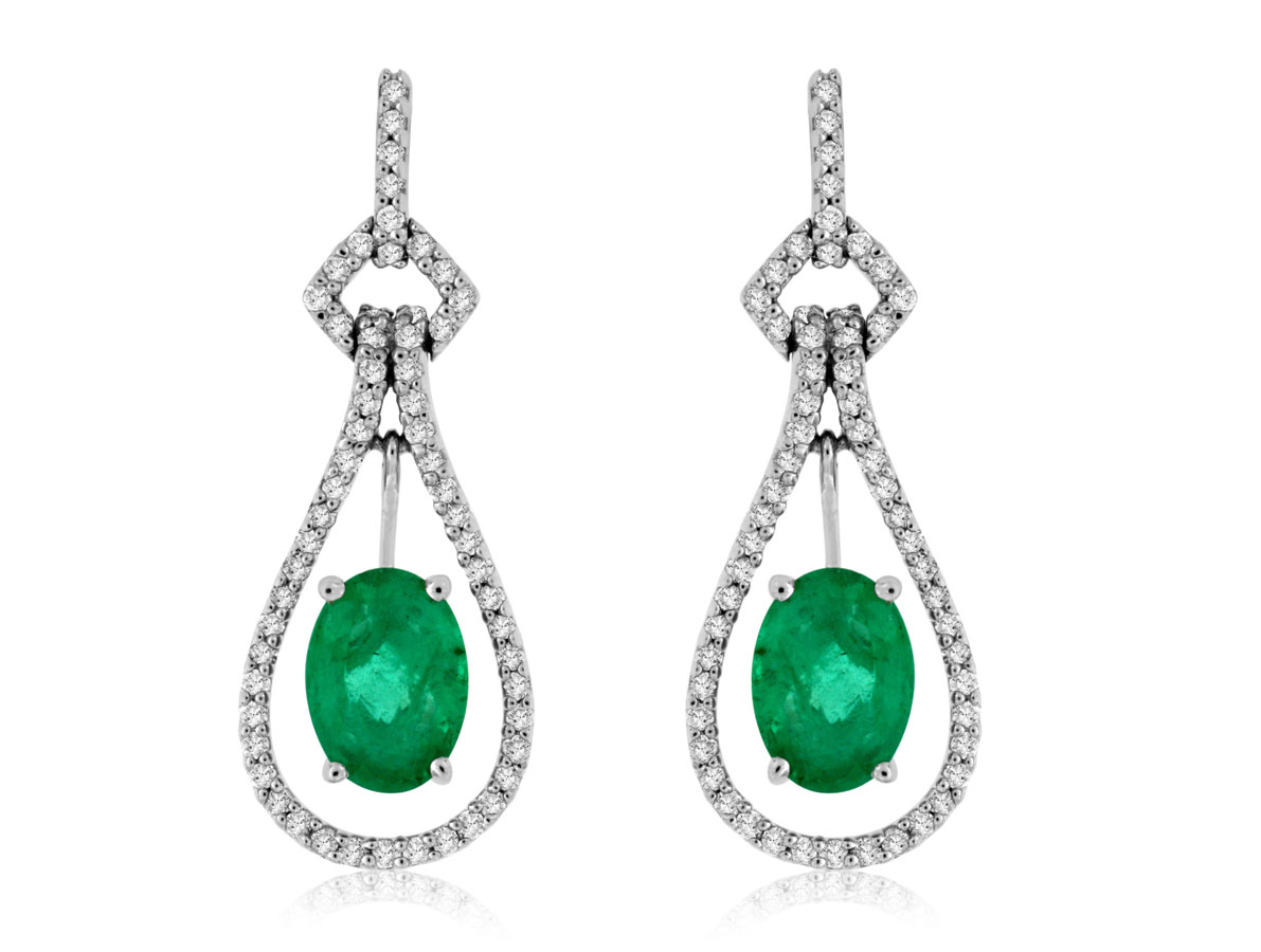 EMERALD & DIAMOND EARRING