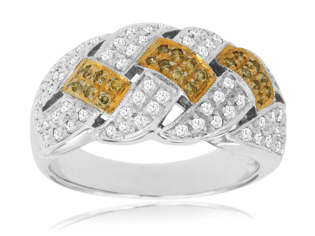 YELLOW DIAMOND & DIAMOND RING