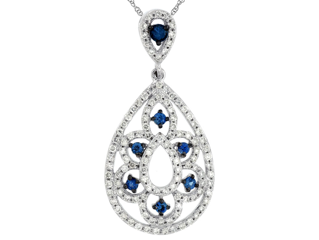 SAPPHIRE & DIAMOND PENDANT