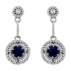 SAPPHIRE & DIAMOND EARRING