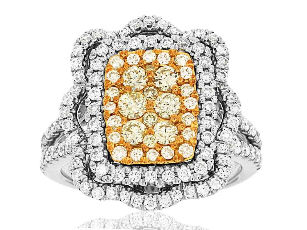 YELLOW DIAMOND & DIAMOND RING