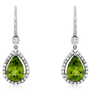 PERIDOT & DIAMOND EARRING