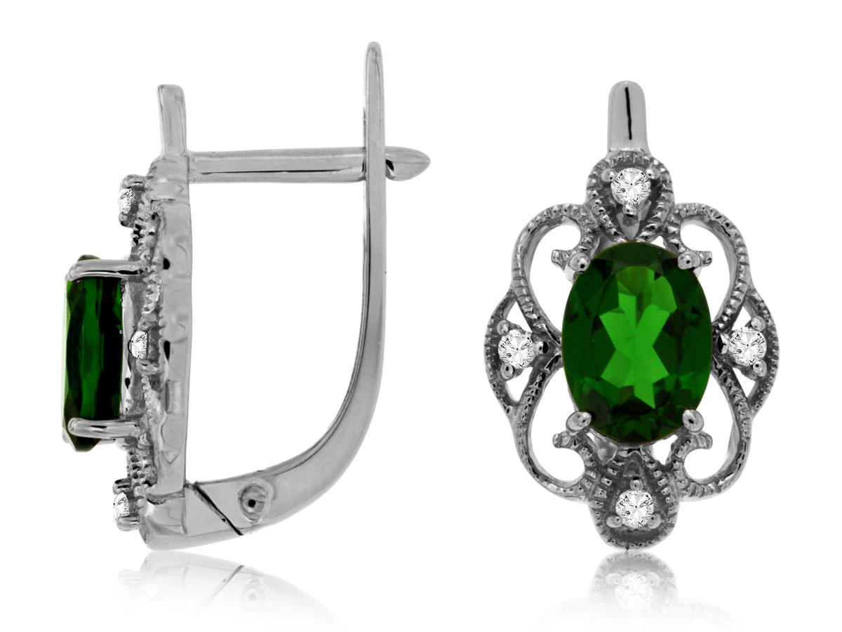 RUSSALITE & DIAMOND EARRING