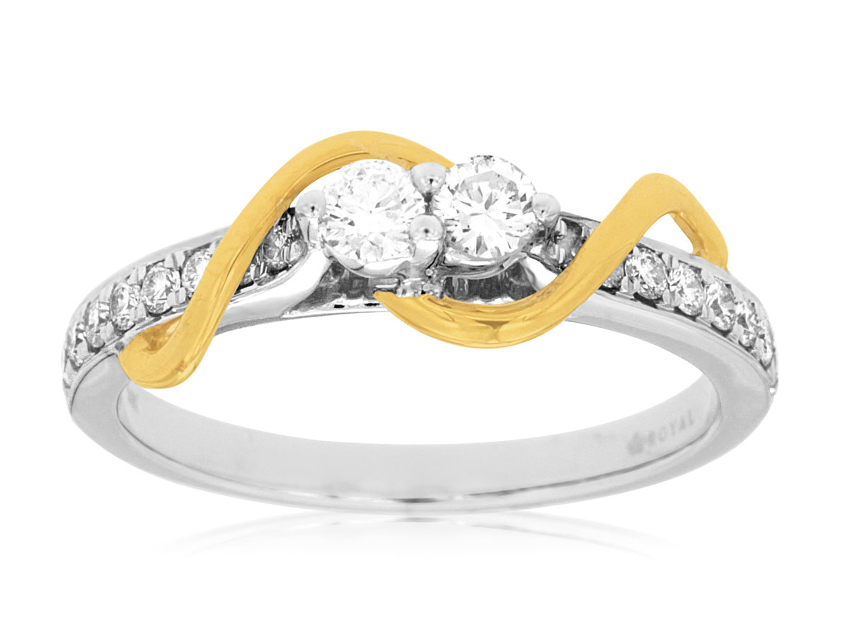 TWO STONE ENGAGEMENT RING