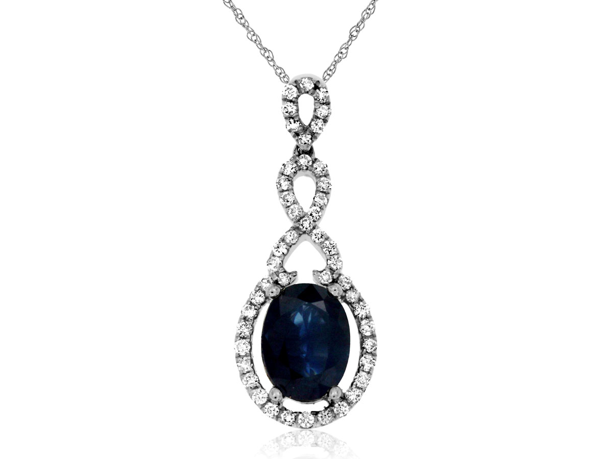 SAPPHIRE & DIAMOND PENDANT