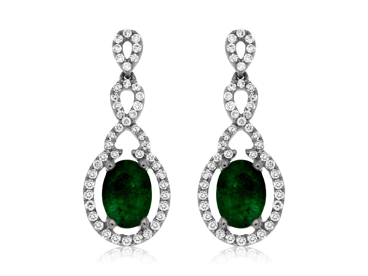 EMERALD & DIAMOND EARRING
