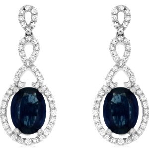 SAPPHIRE & DIAMOND EARRING
