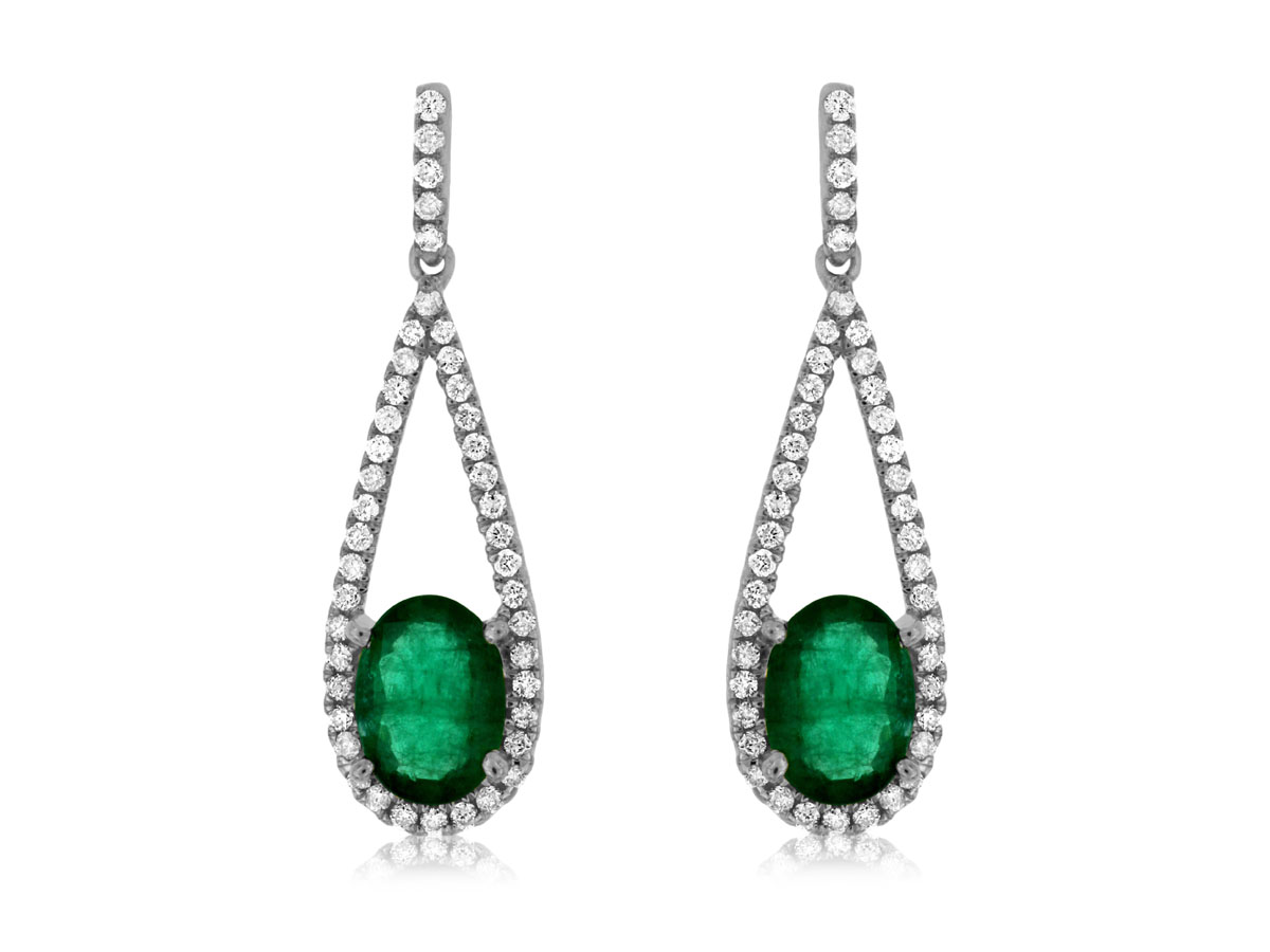EMERALD & DIAMOND EARRING