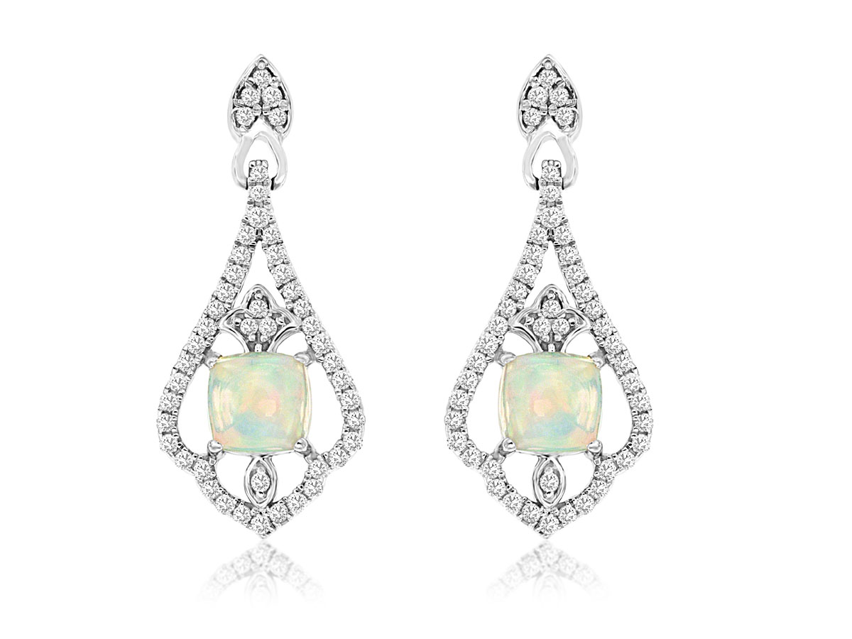 OPAL & DIAMOND EARRING