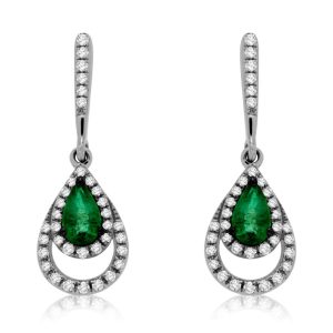 EMERALD & DIAMOND EARRING