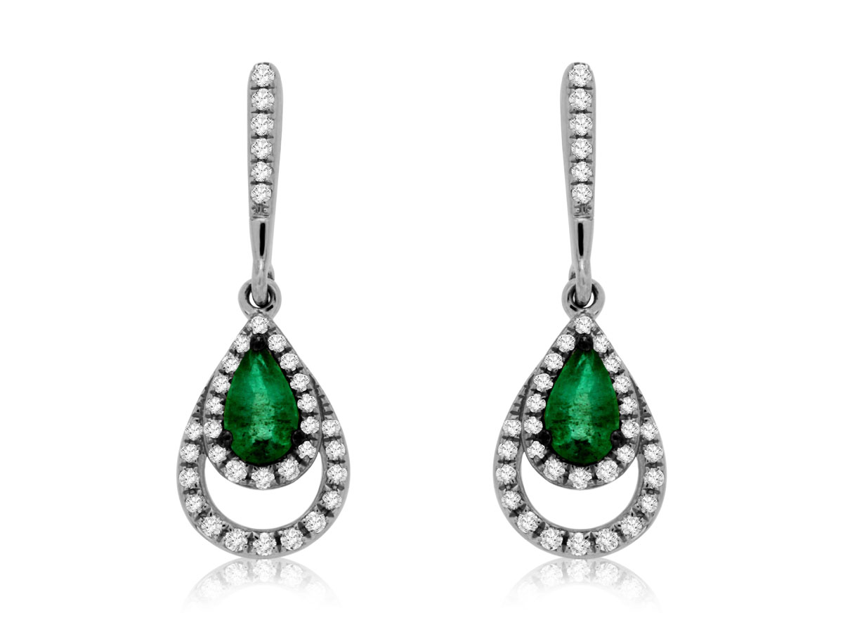 EMERALD & DIAMOND EARRING