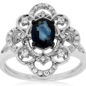 SAPPHIRE & DIAMOND RING