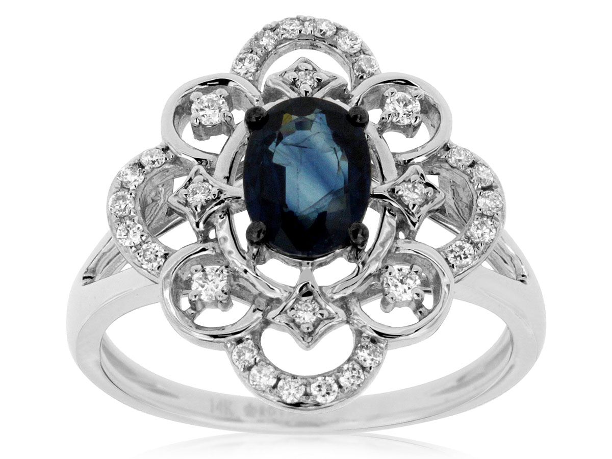 SAPPHIRE & DIAMOND RING