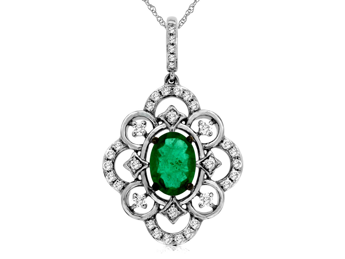 EMERALD & DIAMOND PENDANT