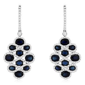 SAPPHIRE & DIAMOND EARRING