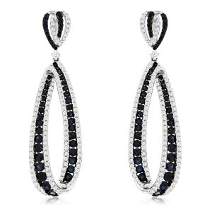 SAPPHIRE & DIAMOND EARRING