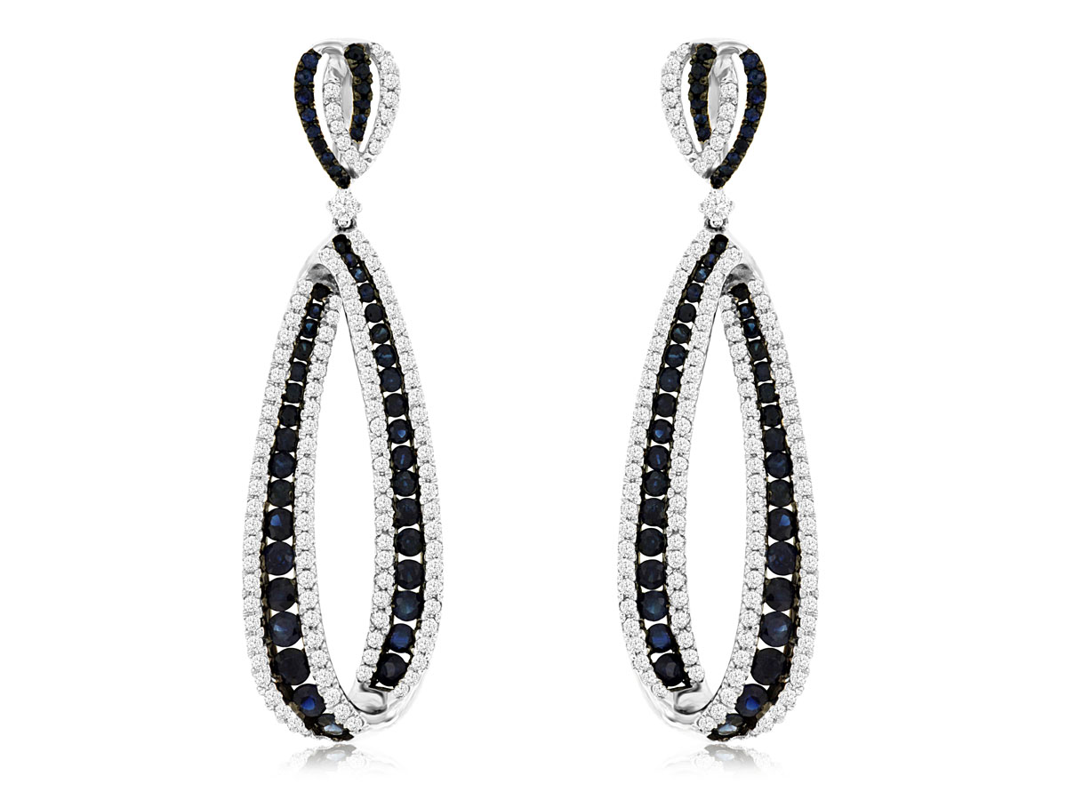 SAPPHIRE & DIAMOND EARRING