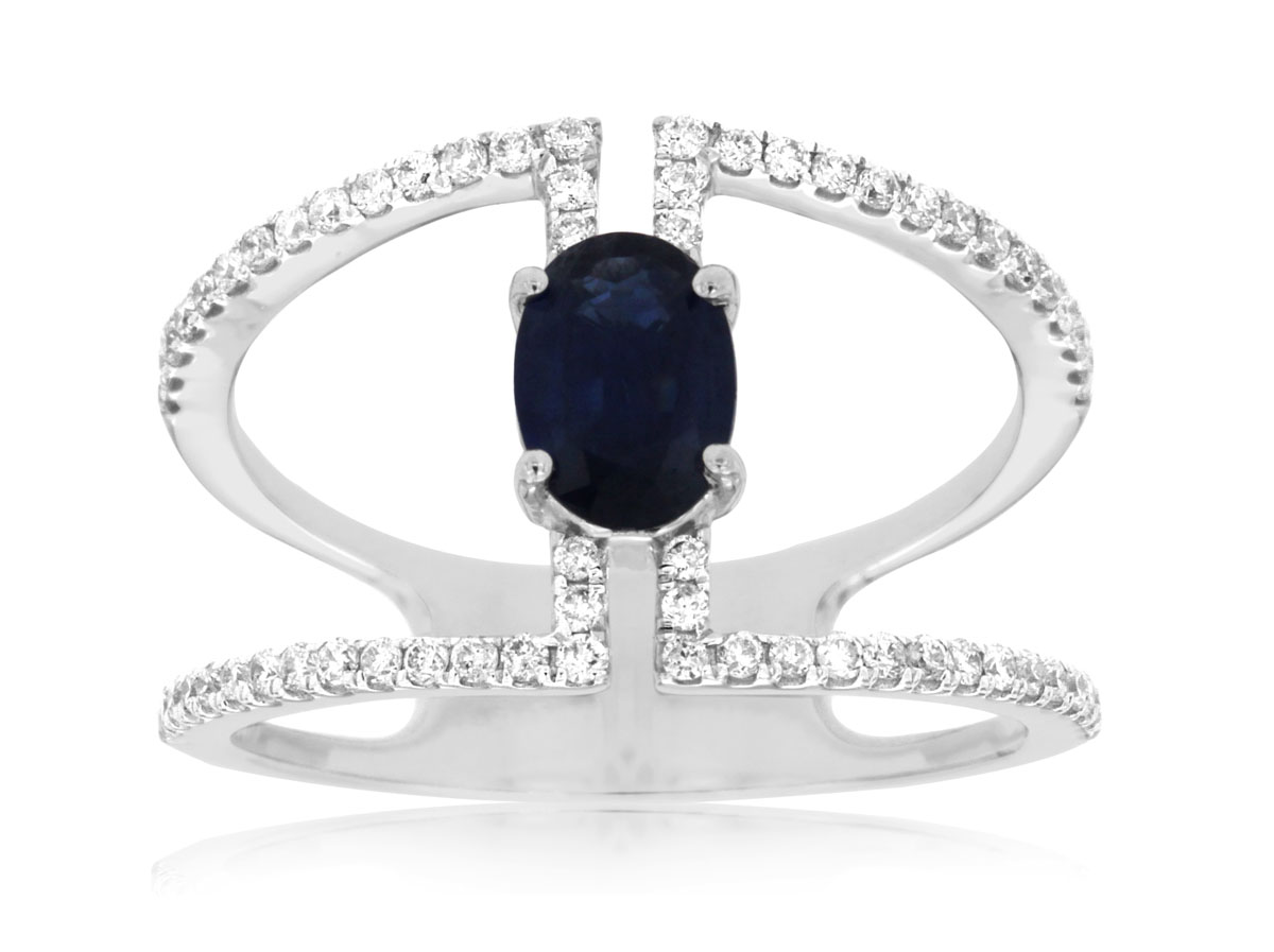SAPPHIRE & DIAMOND RING