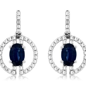 SAPPHIRE & DIAMOND EARRING