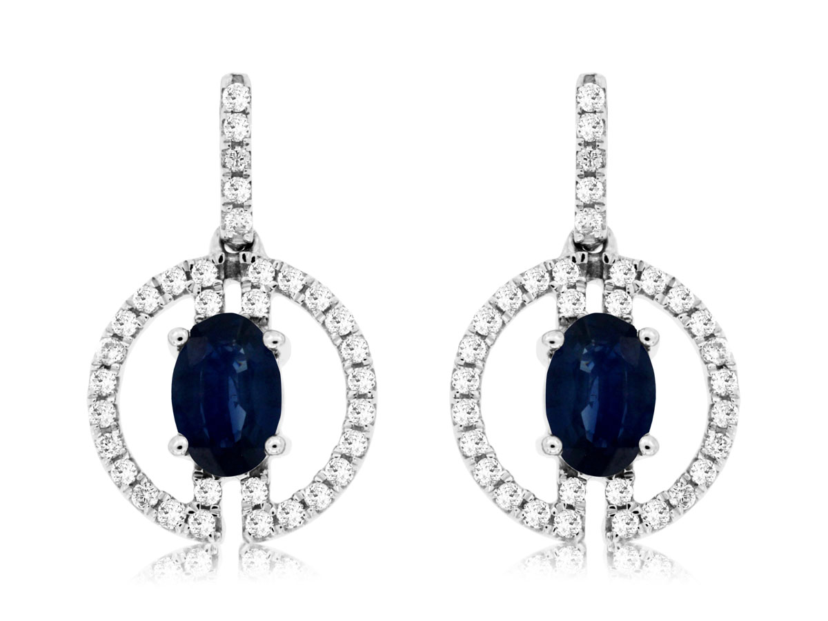SAPPHIRE & DIAMOND EARRING