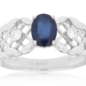 SAPPHIRE & DIAMOND RING