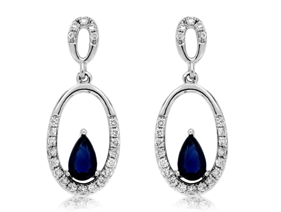 SAPPHIRE & DIAMOND EARRING