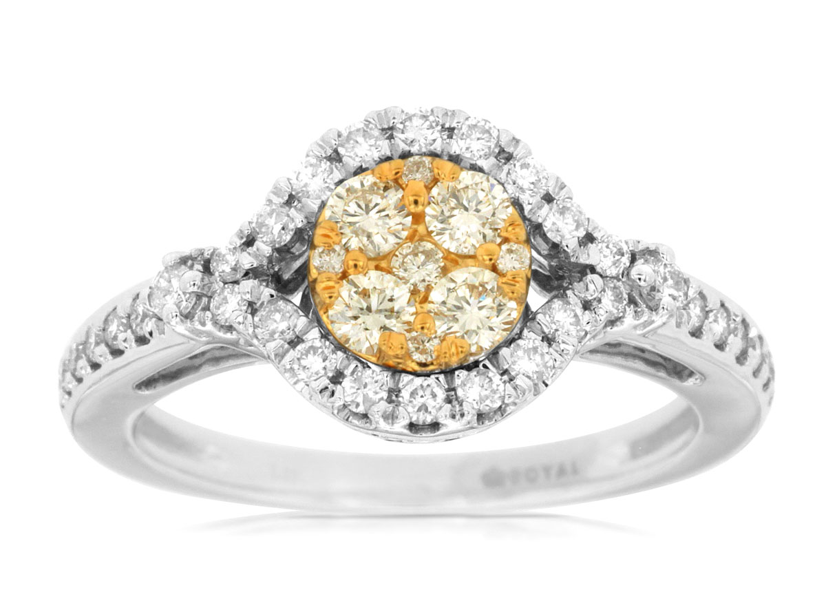 YELLOW DIAMOND & DIAMOND RING