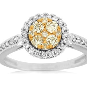 YELLOW DIAMOND & DIAMOND RING