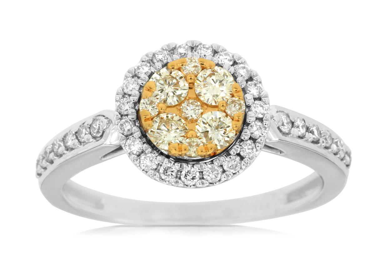 YELLOW DIAMOND & DIAMOND RING