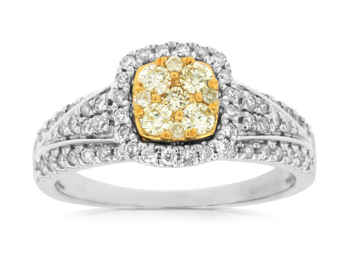 YELLOW DIAMOND & DIAMOND RING