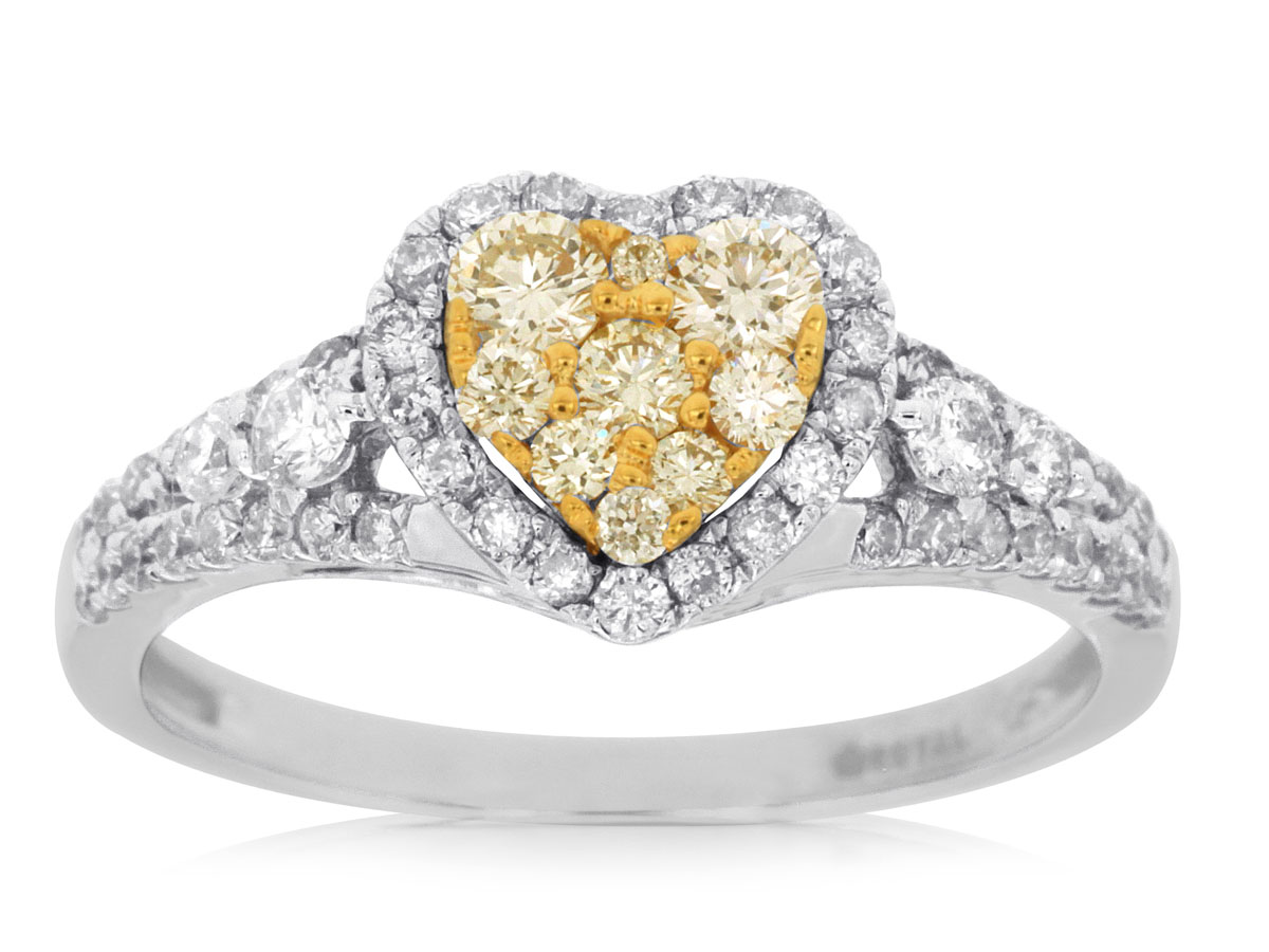 YELLOW DIAMOND & DIAMOND RING