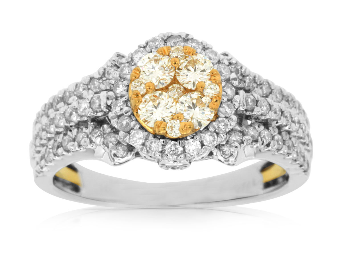 YELLOW DIAMOND & DIAMOND RING