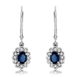SAPPHIRE & DIAMOND EARRING