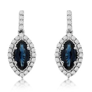 SAPPHIRE & DIAMOND EARRING