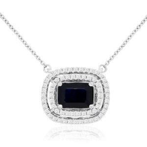 SAPPHIRE & DIAMOND NECKLACE