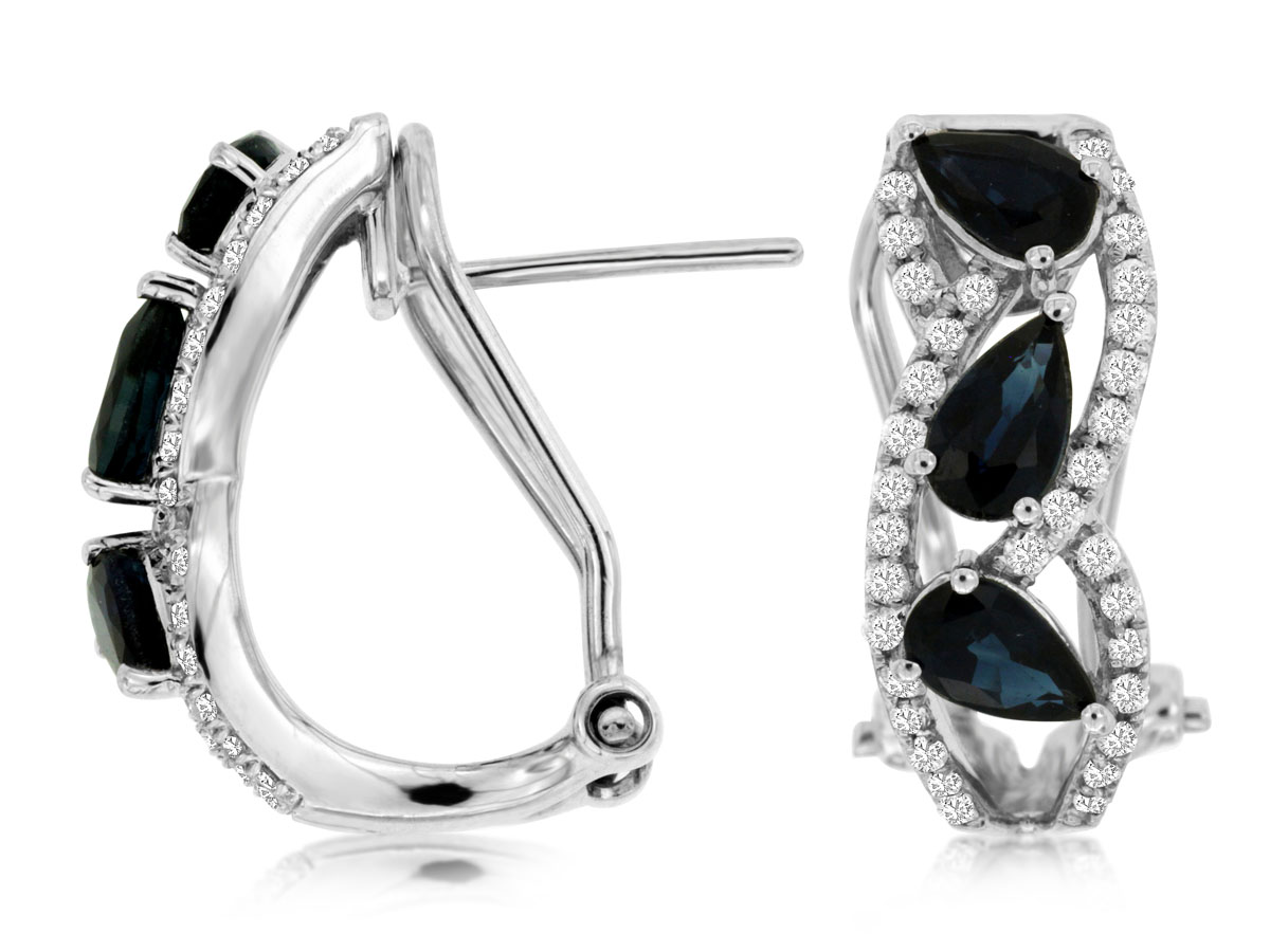 SAPPHIRE & DIAMOND EARRING
