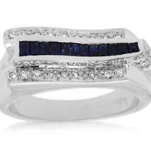 SAPPHIRE & DIAMOND RING
