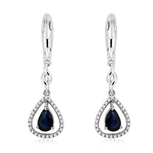 SAPPHIRE & DIAMOND EARRING