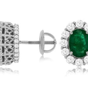 EMERALD & DIAMOND EARRING