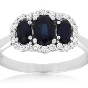 SAPPHIRE & DIAMOND RING