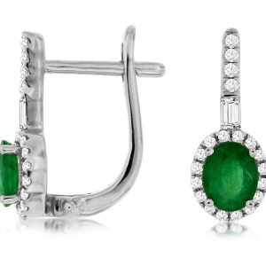 EMERALD & DIAMOND EARRING