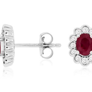 RUBY & DIAMOND EARRING